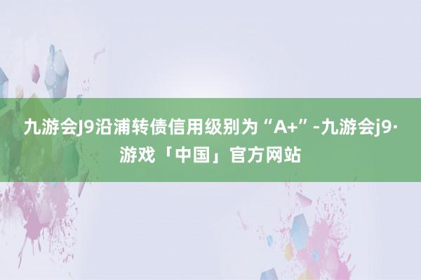 九游会J9沿浦转债信用级别为“A+”-九游会j9·游戏「中国」官方网站