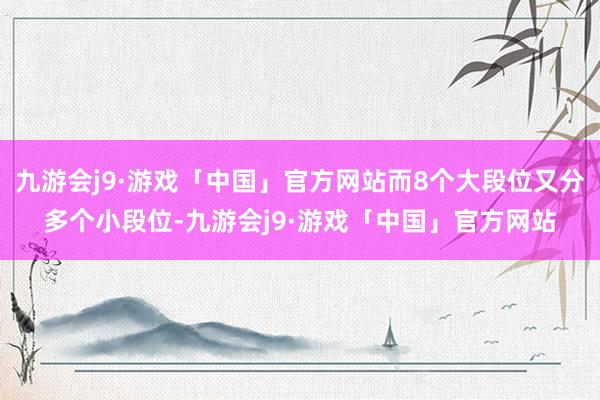 九游会j9·游戏「中国」官方网站而8个大段位又分多个小段位-九游会j9·游戏「中国」官方网站