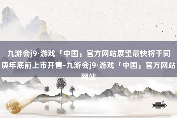 九游会j9·游戏「中国」官方网站展望最快将于同庚年底前上市开售-九游会j9·游戏「中国」官方网站