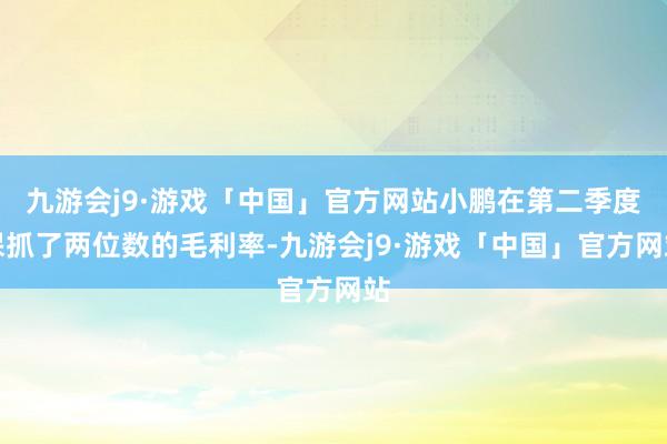 九游会j9·游戏「中国」官方网站小鹏在第二季度保抓了两位数的毛利率-九游会j9·游戏「中国」官方网站