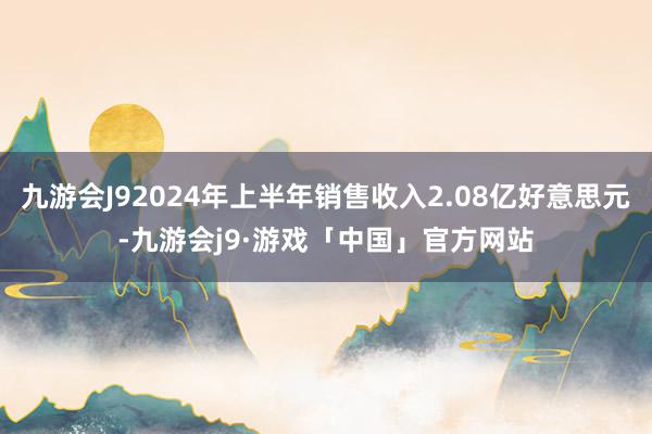 九游会J92024年上半年销售收入2.08亿好意思元-九游会j9·游戏「中国」官方网站